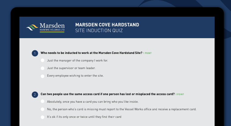 Marsden Cove induction